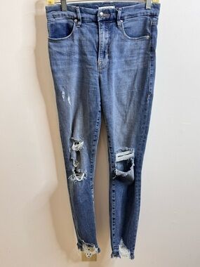 Good American Distressed Blue Skinny Jeans